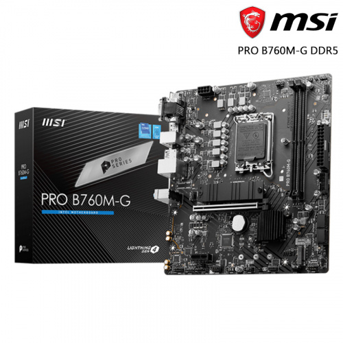 MSI 微星 PRO B760M-G 主機板<BR>【M-ATX/支援DDR5記憶體/LGA1700】