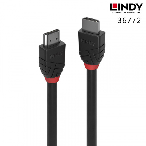 LINDY 林帝 36772 BLACK LINE 8K HDMI (TYPE-A) 公 TO 公 2M 傳輸線