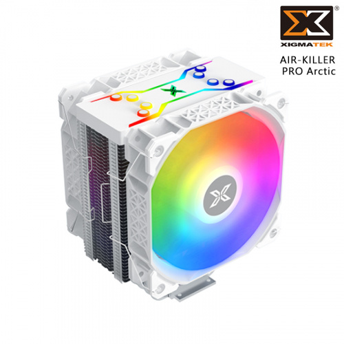 XIGMATEK AIR-KILLER PRO Arctic ARGB 雙風扇 CPU散熱器 白色 EN41419