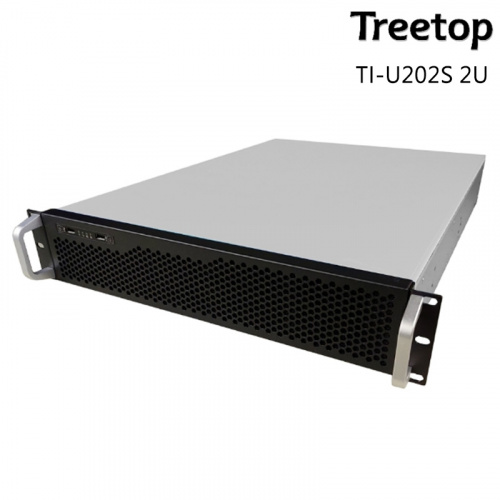 TREETOP 樹昌 TI-U202S 2U IPC ATX 工業型機殼 黑色 無滑軌