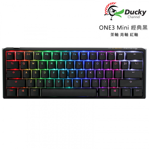 DUCKY 創傑 DKON2161ST ONE3 Mini 經典黑 60% 機械鍵盤 RGB 中文 61鍵 青/茶/紅軸