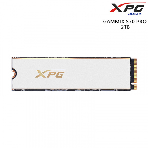 ADATA 威剛 XPG GAMMIX S70 PRO 2TB PCIe Gen4 x4 M.2 2280 SSD 固態硬碟 白色 附散熱片