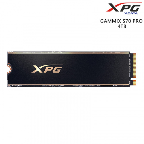 ADATA 威剛 XPG GAMMIX S70 PRO 4TB PCIe Gen4 x4 M.2 2280 SSD 固態硬碟 黑色 附散熱片