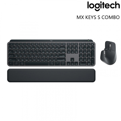 LOGITECH 羅技 MX KEYS S COMBO 藍牙 無線 鍵盤滑鼠組 石墨灰