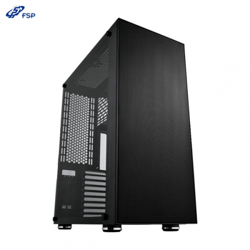 FSP 全漢 CUT610 TYPE-C 黑色 (9插槽 + 原廠內附 14cm 風扇 x5 ) E-ATX  電腦機殼