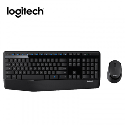 【主機同捆包】Logitech羅技 MK345 無線鍵盤滑鼠組 藍黑色