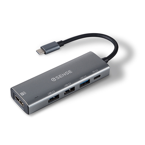 逸盛Esense ECH546GA Type-C TO HDMI/USB/PD轉接器