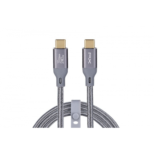PX大通 Type-C ACC3X-1G USB C to C 3.2 Gen2 10Gbps 240W充電傳輸線【灰色 1M】