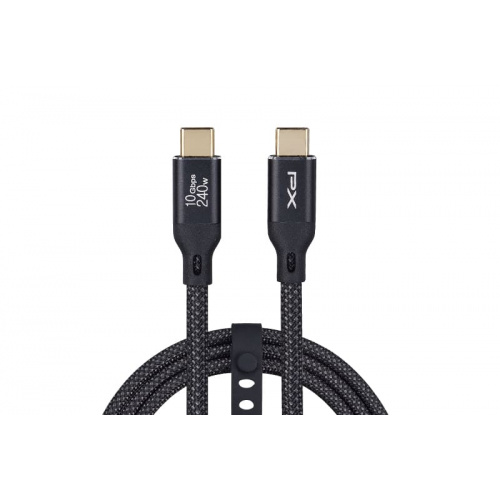 PX大通 Type-C ACC3X-1B USB C to C 3.2 Gen2 10Gbps 240W充電傳輸線【黑色 1M】