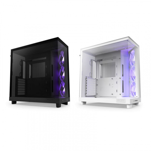 NZXT恩傑 H6 Flow RGB 電腦機殼 ATX 玻璃透側 TYPE-C 黑/白色【標配三顆風扇】