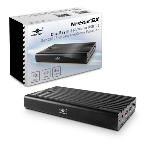 凡達克 NexStar SX 雙 M.2 NVMe SSD 轉 USB 3.2 Gen2x1 CLONE 外接盒(NST-242C3)