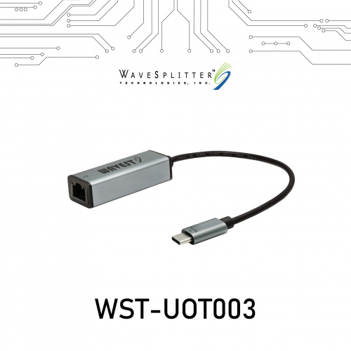 WaveSplitter 威世波 WST-UOT003 USB Type-C to RJ-45 千兆網路轉接器 15cm