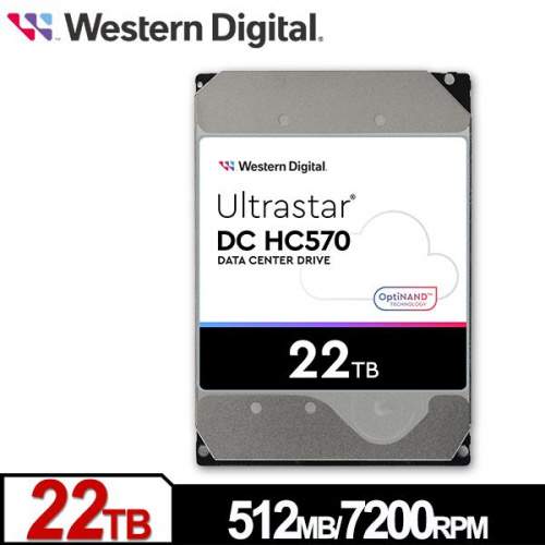 WD HC570 22TB 企業級 3.5吋 HDD硬碟 7200轉 五年保固 WUH722222ALE6L4/0F48155