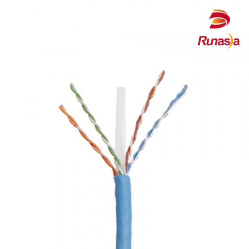 RunAsia 仟亞 Cat.6 四對無遮蔽網路電纜 305米 23AWG UTP 藍/紅色