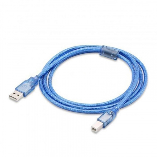 UB-389 USB2.0 A公 B公 透藍 傳輸線 3米